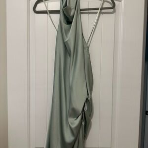 Gianni Bini Satin Dress in Soft Green